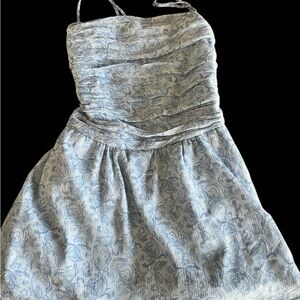 Hollister Light Blue Paisley Strapless Sundress